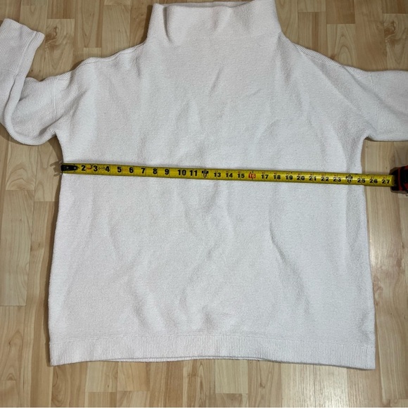 Free People Oversized White Ribbed Tunic Sweater Cowl Neck Womens White XS - Picture 8 of 8